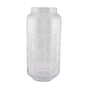 TIFFANY & CO. crystal Baluster Wheat Leaf Vase